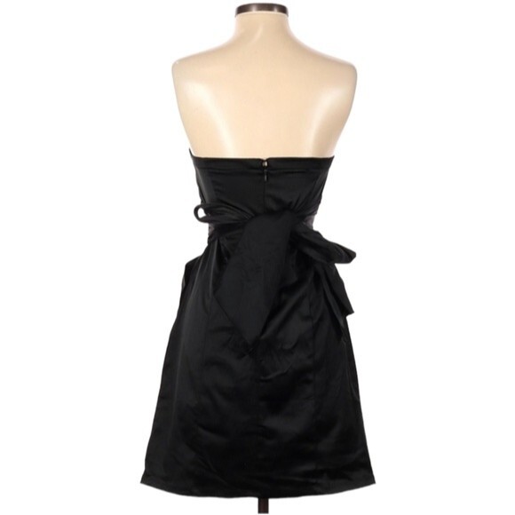 Silvergate Strapless Dress Size S Black Cocktail Pockets Bow Whimsygoth Witchy - Picture 2 of 7